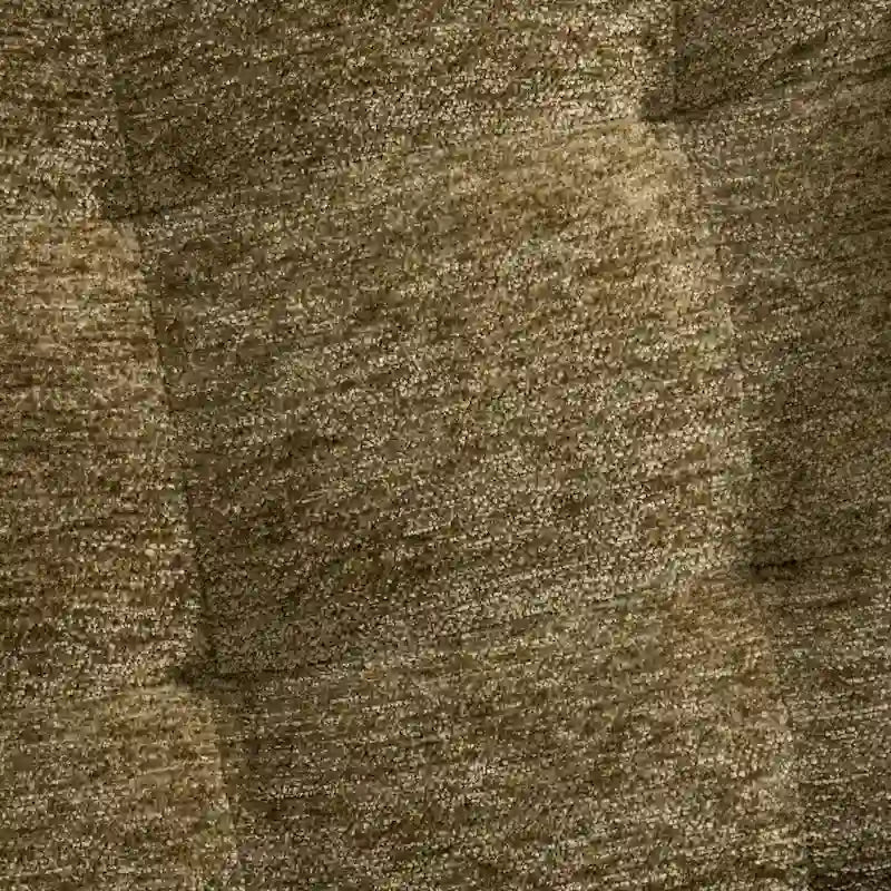 Fauteuil d'appoint, capitonné, tissu chenille, pieds fuselés en bois, vert olive, 1 personne