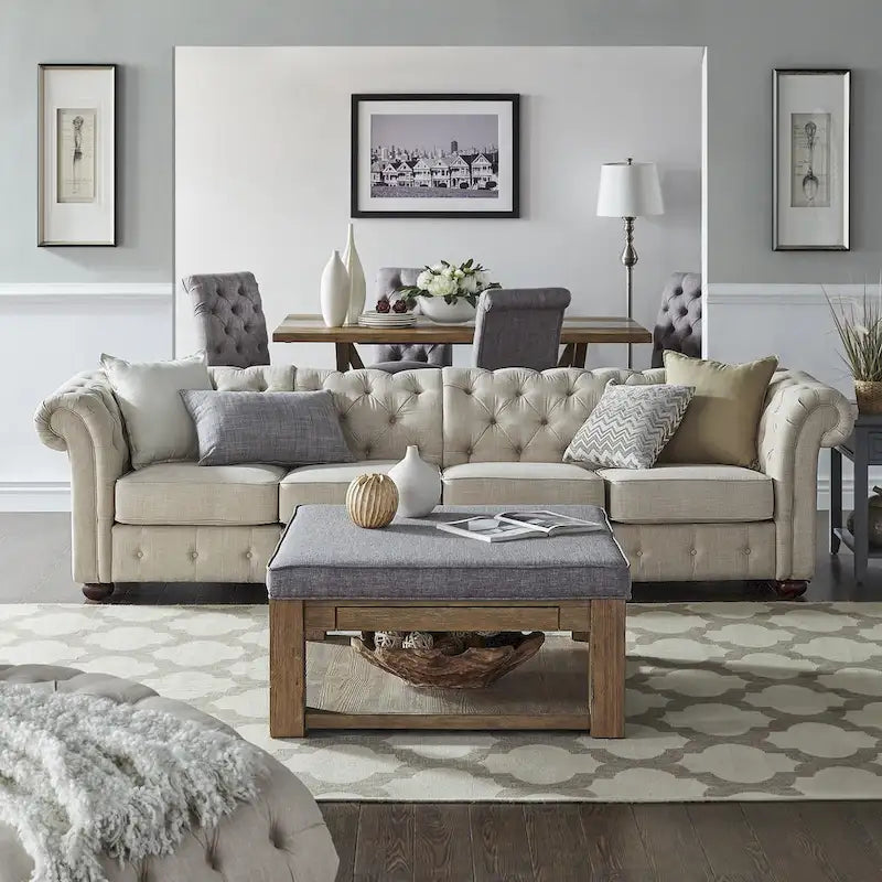 Gdansk 4-Seat Modular Chesterfield Sofa