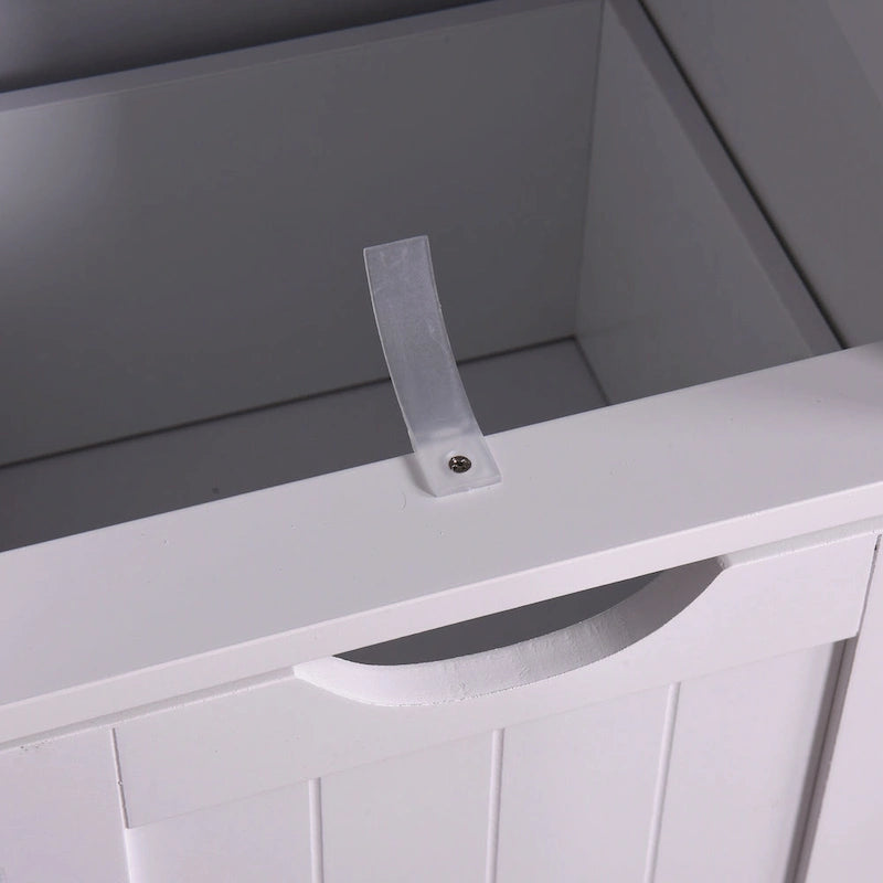 Meuble de rangement bas, 4 tiroirs, 1 porte avec étagère réglable, finition brillante, style moderne, blanc, 1 unité