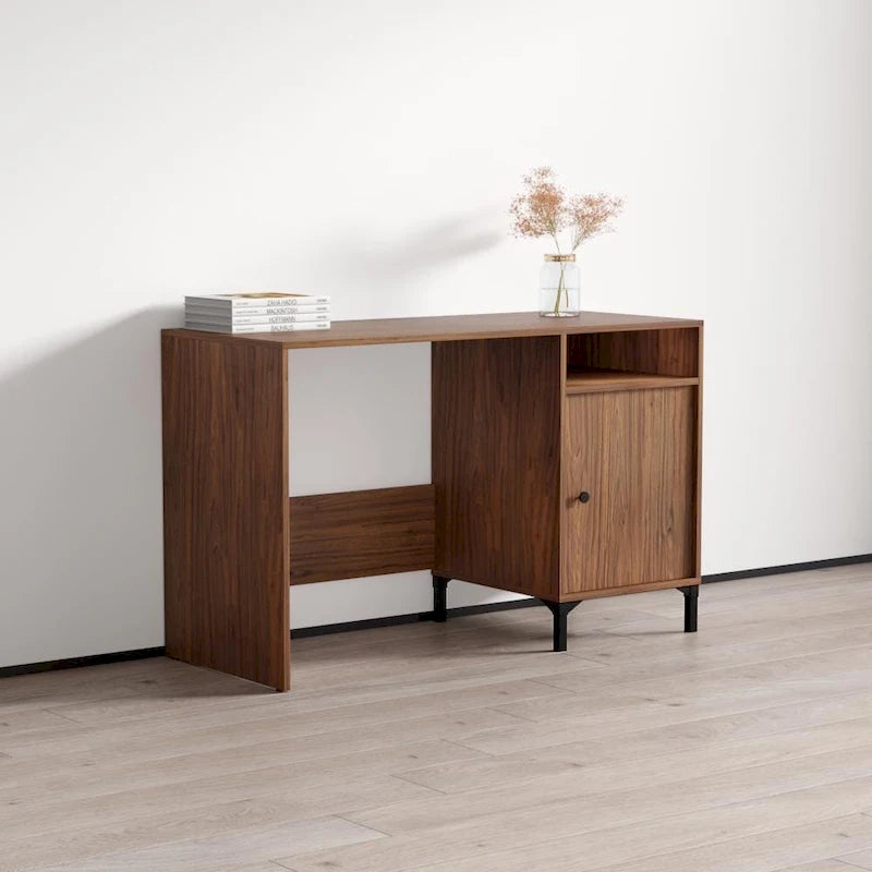 Bureau, façade et corps mats, 1 tiroir, style contemporain, finition mate, 1 unité