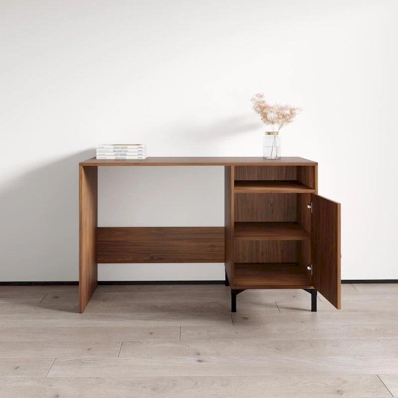 Bureau, façade et corps mats, 1 tiroir, style contemporain, finition mate, 1 unité