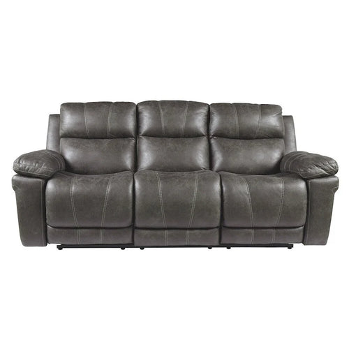 Canapé inclinable électrique 3 places, têtière réglable, ports USB, similicuir, style contemporain, Midnight, 3 personnes