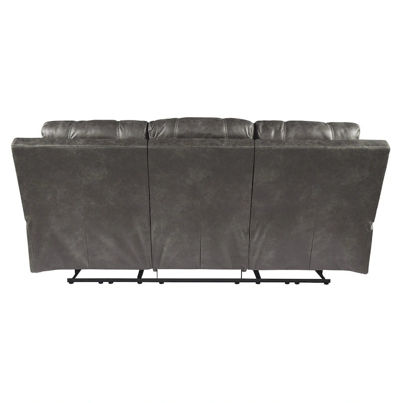 Canapé inclinable électrique 3 places, têtière réglable, ports USB, similicuir, style contemporain, Midnight, 3 personnes