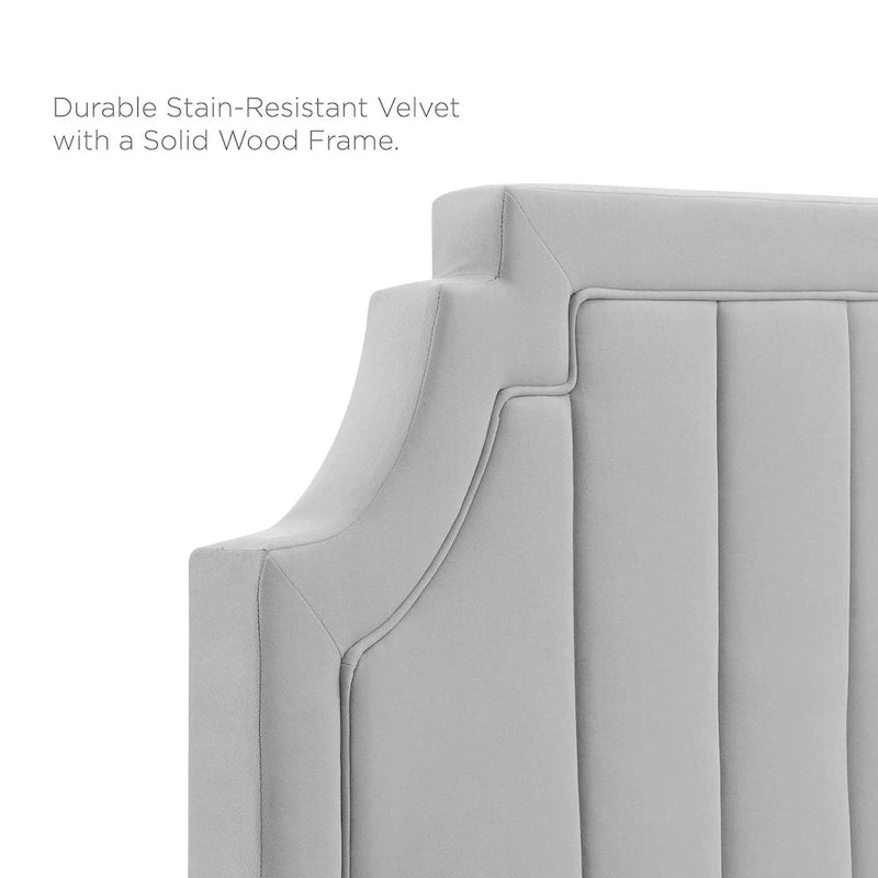 Lit plateforme jumeau, tête de lit capitonnée verticale, velours performant, pieds en métal doré, style glamour, rose / bleu marine / sarcelle / blanc / menthe / anthracite / rose poudré / gris clair, 1 personne