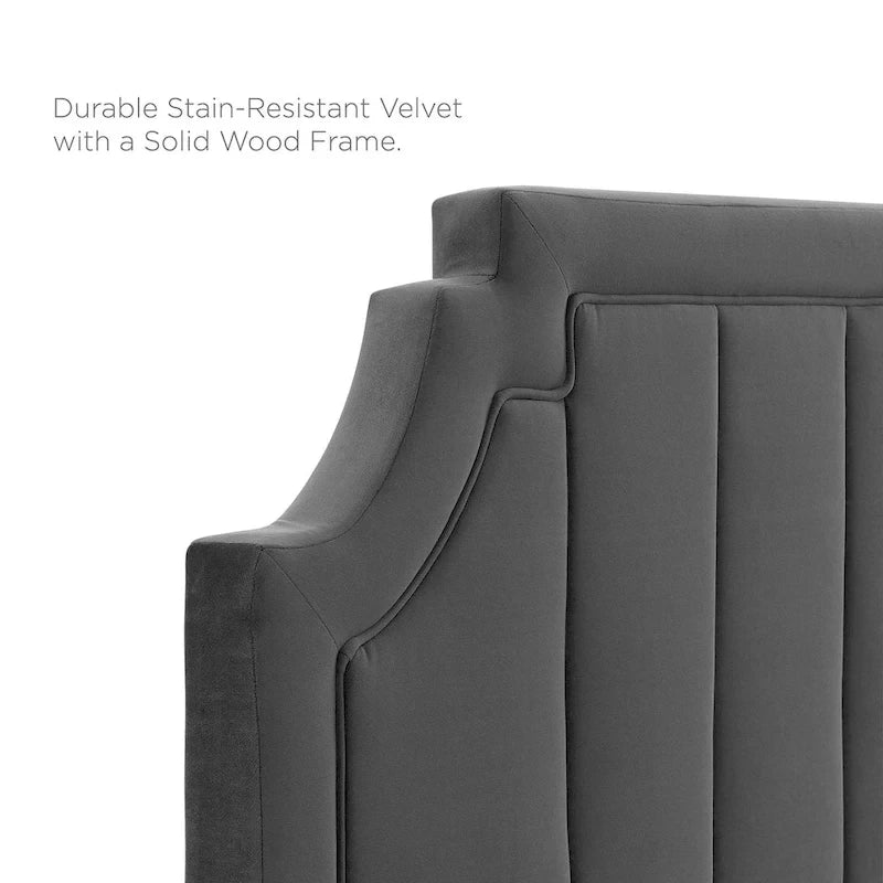 Lit plateforme jumeau, tête de lit capitonnée verticale, velours performant, pieds en métal doré, style glamour, rose / bleu marine / sarcelle / blanc / menthe / anthracite / rose poudré / gris clair, 1 personne