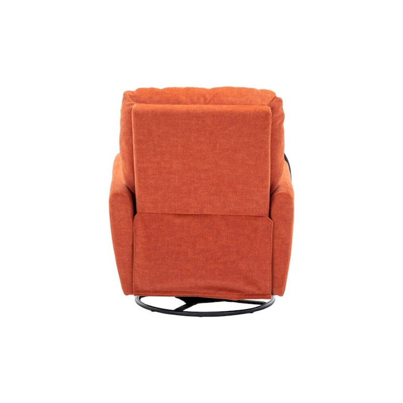 Fauteuil inclinable électrique, pivotant à 270°, réglable électriquement, porte-téléphone, bleu / gris / orange, 1 personne