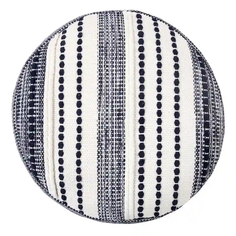 Pouf carré de 45 cm, 100 % coton, couleur unie, bleu, 1 unité