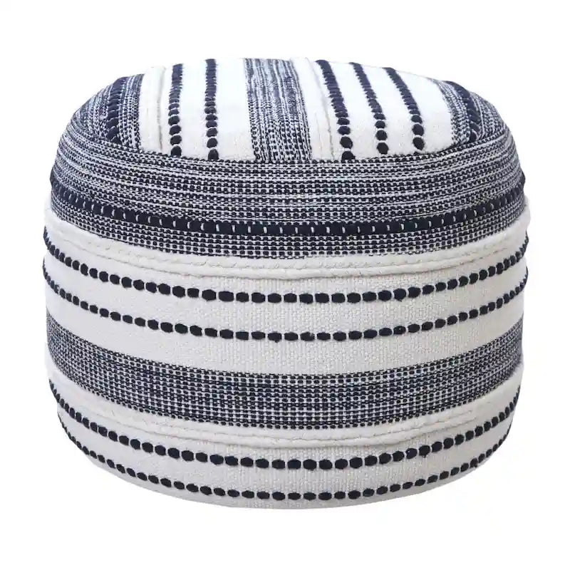 Pouf carré de 45 cm, 100 % coton, couleur unie, bleu, 1 unité