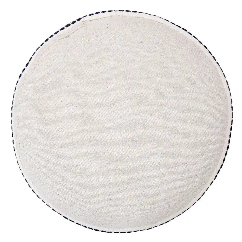 Pouf carré de 45 cm, 100 % coton, couleur unie, bleu, 1 unité