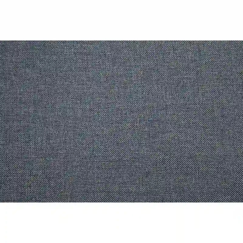 Canapé 3 places, accoudoirs ronds, tissu lin, style cottage, bleu, 3 personnes